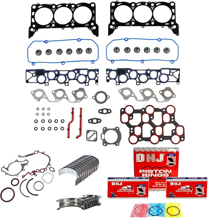 DNJ RRK4120A Engine Re-Ring Kit for 1998-2000 Ford E-150 Econoline, E-150 Econoline Club Wagon, E-250 Econoline 4.2L V6 12V OHV 256cid