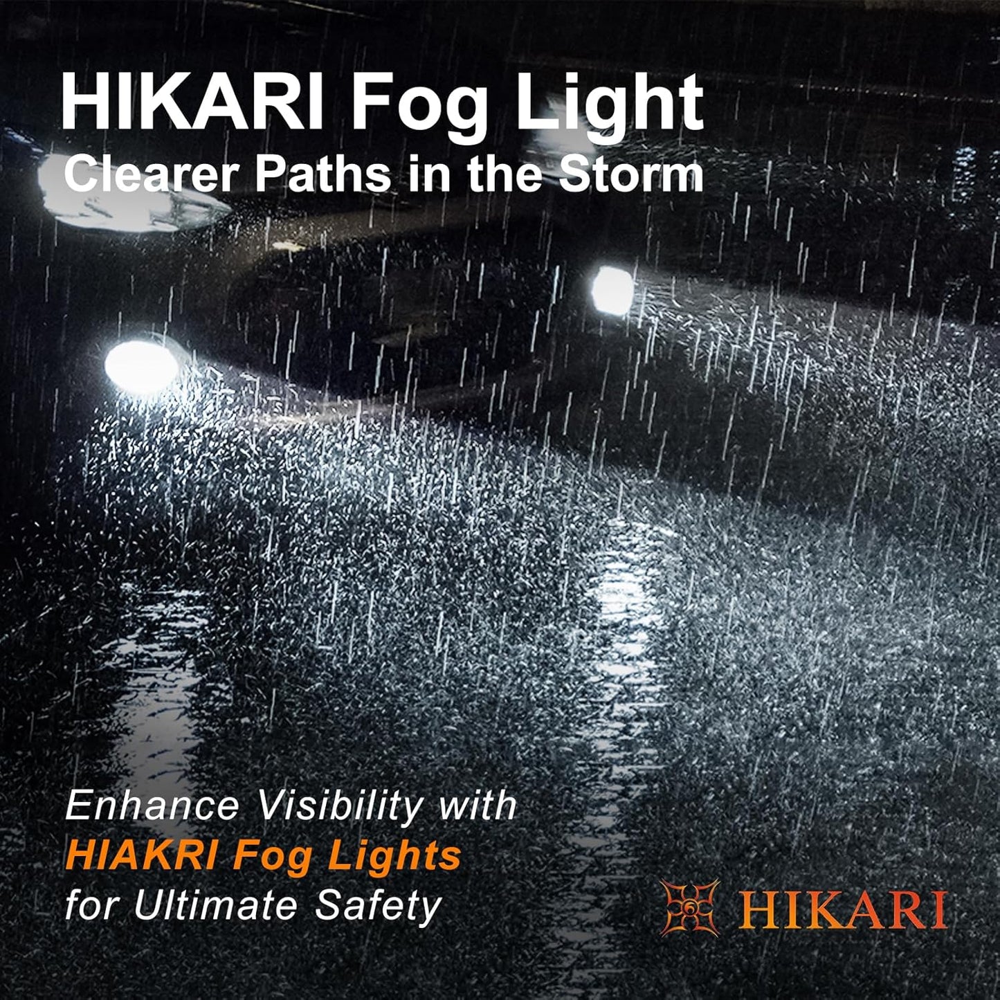 HIKARI WINGS H11 Fog Light, 50000LM Pure White 6000K LED Bulbs, Plug & Play IP68 Waterproof Pack of 2