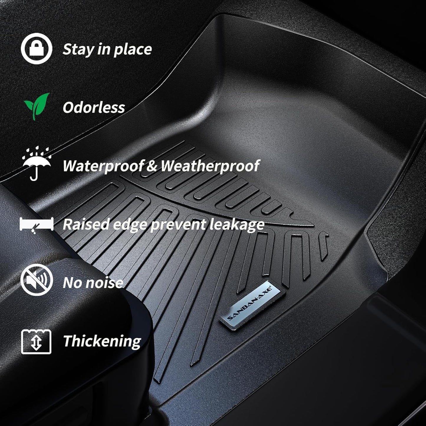 All-Weather Floor Mats & Cargo Liner | Custom Fit for 2026 Honda Passport | TPE Material, Anti-Slip Protection Floor Mats 