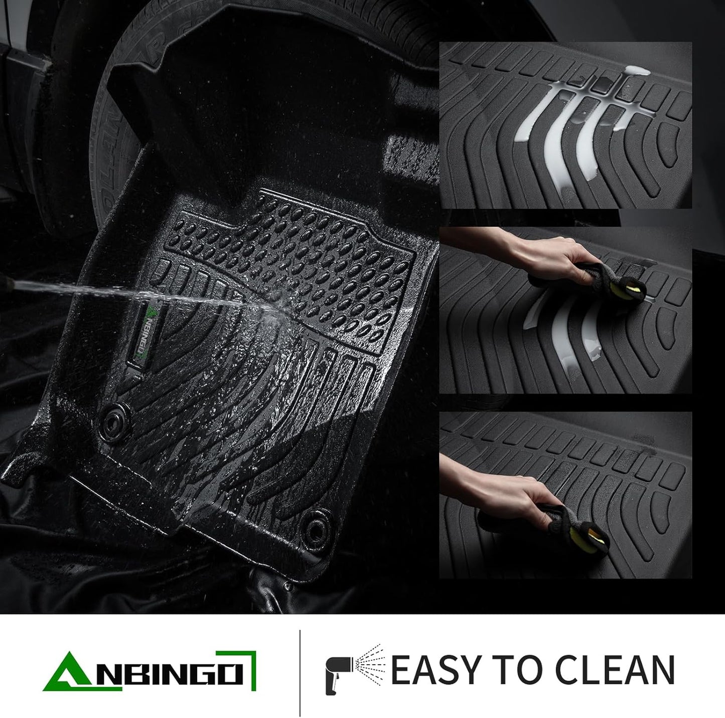 ANBINGO®Floor Mats Fit for Infiniti QX80/Nissan Armada 2019-2024 All Weather Car Mats Rug for Nissan Armada TPE Rug Mat for Infiniti QX80 Rubber Trunk Liner Carpet for Nissan Armada Accessories