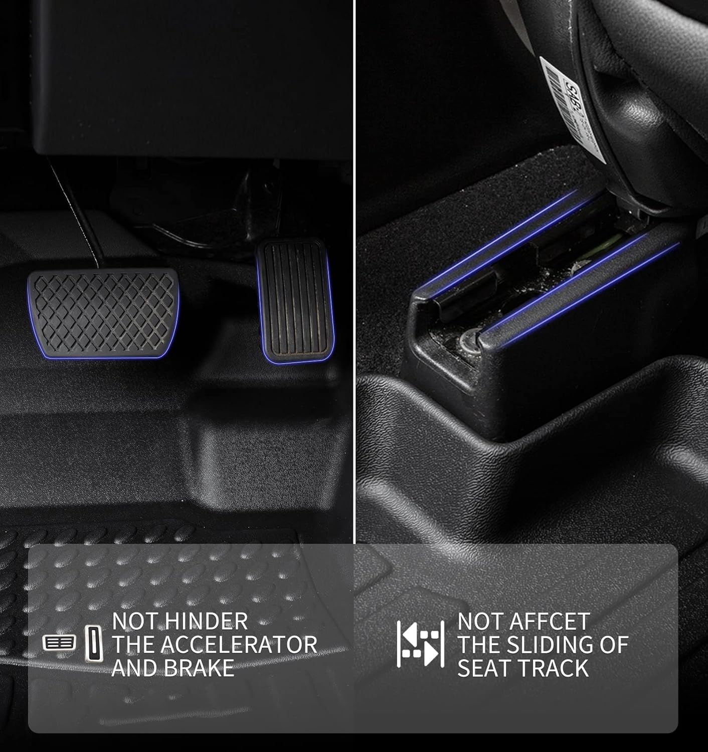 KELCSEECS Floor Mats Custom for 2025 2024 2023 2022 Ford Maverick (Not Hybrid) & 2025 2024 2023 2022 2021 Bronco Sport 4-Door All Weather Car Mats Automotive Floor Liners Accessories Black