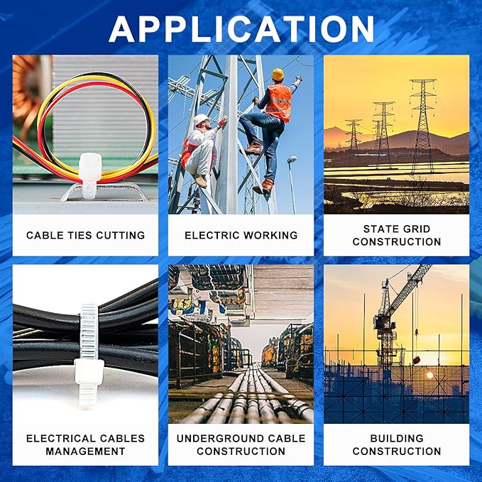 Cable Tie Gun,Knoweasy Fastening Cable Tie Tool,Die-Cast Steel Flush Cut Zip Tie Tool with Steel Handle for Nylon Cable,7 Inches Length Zip Tie Gun