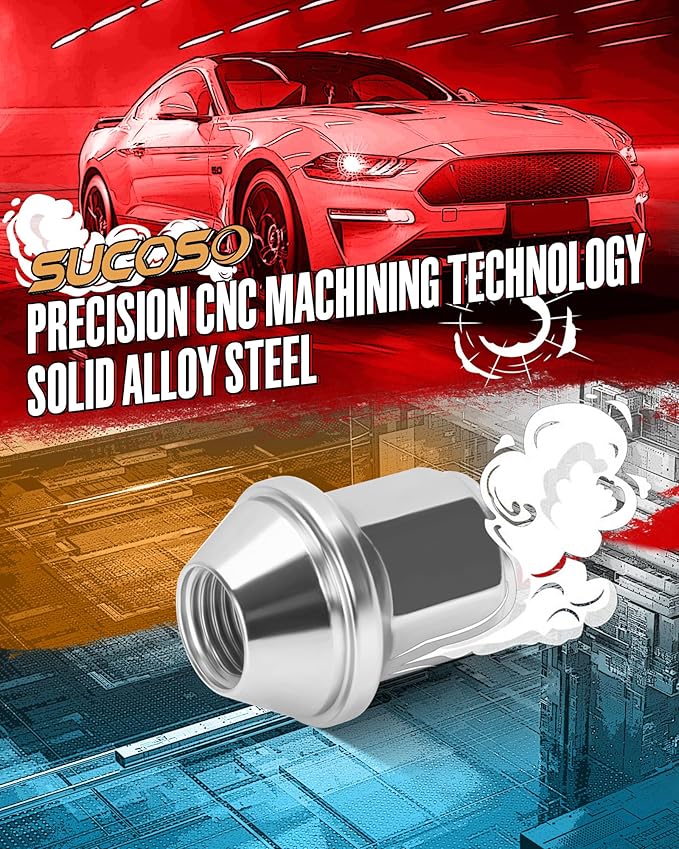 M14x1.5 One-Piece Lug Nuts, 14x1.5 20pcs Chrome Factory Style Wheel Nuts 21mm Hex Fits Ford Mustang Edge Explorer Fusion Maverick Lincoln Aviator MKX MKZ, Replace OE#611-007 ACPZ-1012-D/M OE Wheels