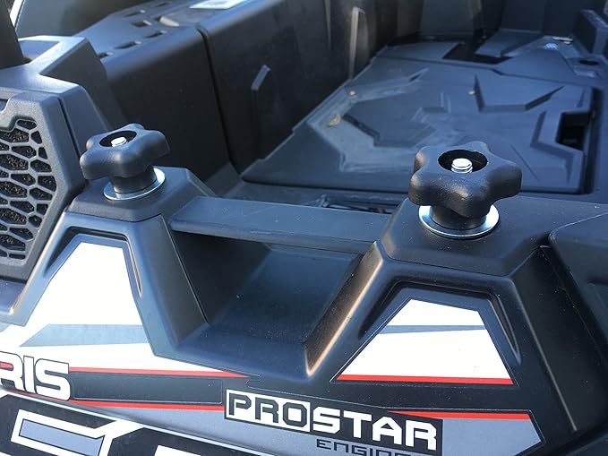 GripPRO Knob Tie Down Anchors 4 Pack for Polaris RZR, Sportsman & Ace with 1" Lock & Ride Bed Holes, Secure Gear, Coolers, Tools, Fits 1000, 900, 850, 570, Not for Ranger or General, US-Owned Brand