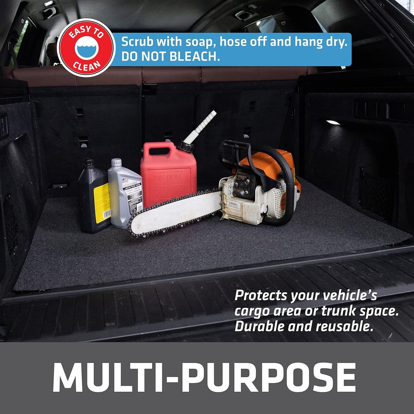 Drymate Oil Spill Mat (29" x 36"), Premium Absorbent Oil Pad, Reusable, Washable, Durable, Waterproof Backing Contains Liquids, Protects Garage Floor Surface (USA Made)