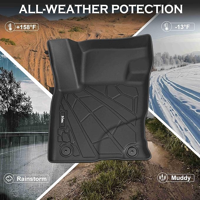 KARPAL Floor Mats Cargo Liner Fit for Ford Escape 2020-2025 2026 (NOT Fit Hybrid), Custom Fit TPE Rubber Guard Accessories Anti-Slip Car Mats for Ford Escape, 1st & 2nd Row & Cargo Liner