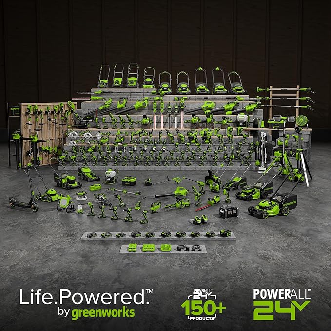 Greenworks 24V Cordless Brushless 400 in-lbs Drill/Driver, Lightweight, LED Work Light,18+1 Clutch, Battery and Charger Sold Separately