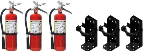 5lb ABC Dry Chemical Fire Extinguisher with Heavy Duty Vehicle Bracket (3) each