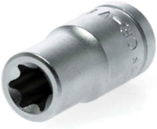Teng Tools E8 1/4 Inch Drive Female E-Torx Star TX-E Chrome Vanadium Socket | Mechanic Tool | Hand Tool - M140708-C