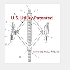 Camper Wheel Chock, Heavy Duty Rotatable X Shaped Stabilizer for RV Trailer (Drill Adjusted), 2 Sets of Tire Lock Chocks (Patented)