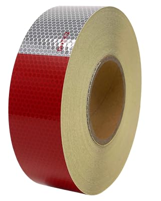 2" x150' roll DOT-C2 Premium Reflective Safety Conspicuity Tape Truck Trailer Boat Horse Trailer Diamond Grade Pattern 7 YR Average Life Waterproof, Strong Adhesive! Glass Bead PC METALIZED Material.