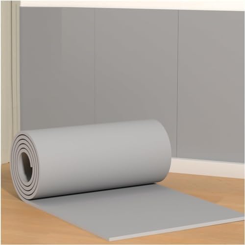 Self-Adhesive Garage Wall Protectors - Grey Rubber Foam Guards for Studio & Gym, 39.3x39.3in (100x100cm) - Wall Damage Prevention & Impact Resistance