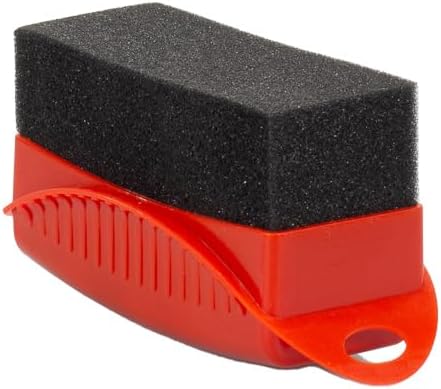 Maxshine Universal Tire Shine Applicator with Protective Cover | Dense Foam Pad with Ergonomic Grip | Mess-Free Tire Dressing Tool for Coating, Cleaning & Car Detailing | Auto, Boat & Marine Detailing