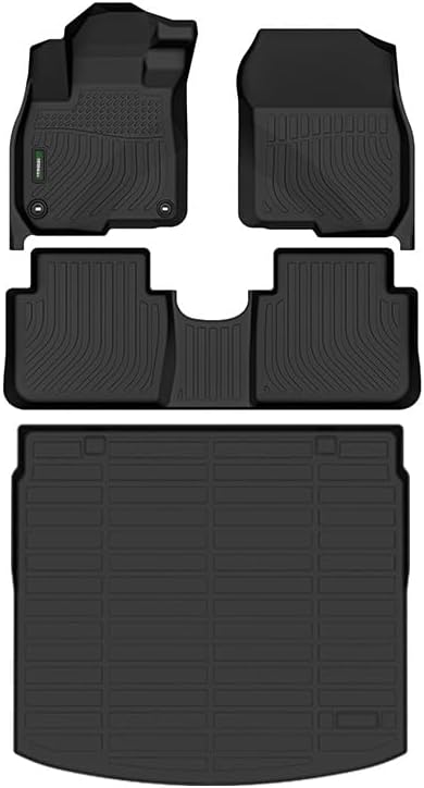 ANBINGO® Floor Mats & Cargo Liner for 2017 2018 2019 2020 2021 2022 CR-V, Waterproof CRV Car Mats All Weather Guard TPE Floor Liners Front & Rear Row & Trunk Mats (Cargo Tray in Highest Position)