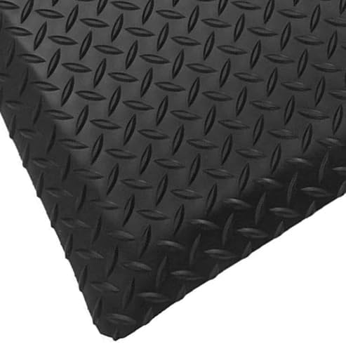 Rhino Mats, American Classic Diamond Anti-Fatigue Mats, Industrial Ergonomic Comfort Standing Mat for Work, Home, Garage, Office, Kitchen or Anywhere (Black 1" Thick, 2 FT. x 3 FT.)