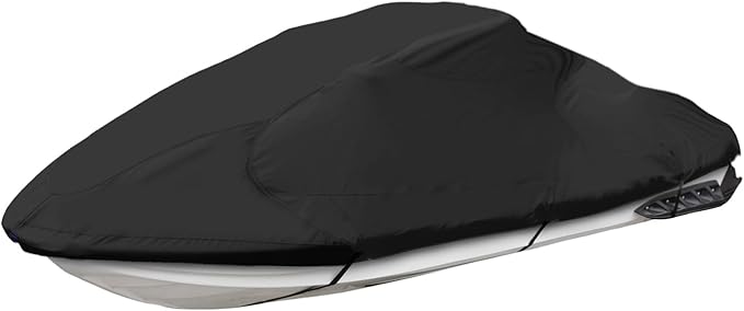 EliteShield Trailerable Jet ski Cover, Waterproof Tear and Fade Resistant Polyester Fits Stand-UP to 3 Seater Sea doo Yamaha Kawasaki waverunner PWC Covers (Fits Stand-up)