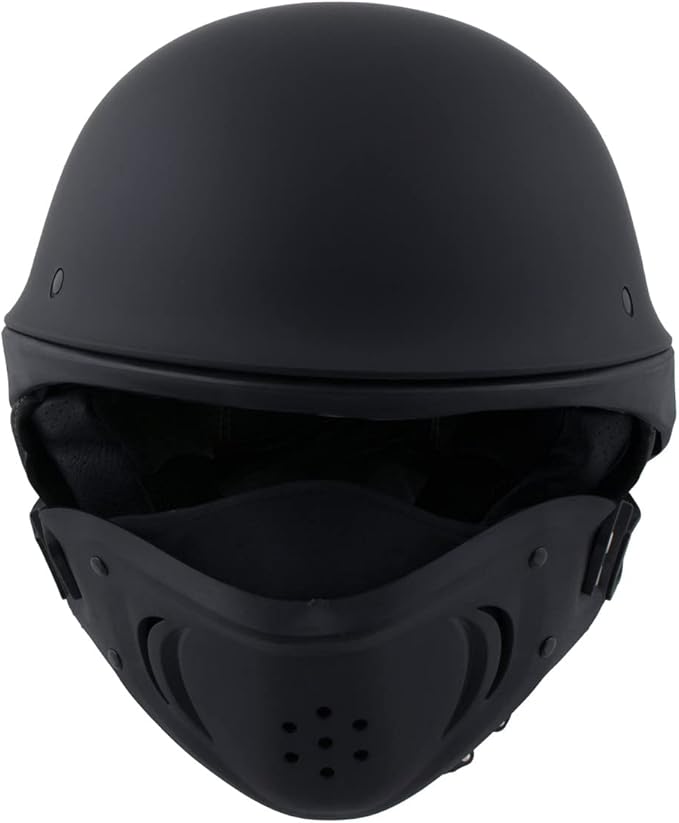 Milwaukee Helmets Open Face 3/4 Motorcycle Biker Rider Helmets MPH98XX - Small