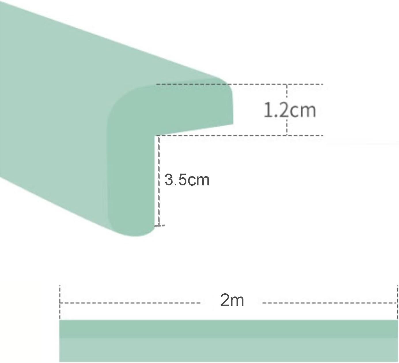 XPLKQXE Sharp Edge Safety Corner Edge Foam Padding, Edge Guards Bumpers Adhesive, Edge Corner Protector Guards for Table Edges & Sharp Corners(White-B,4pcs)