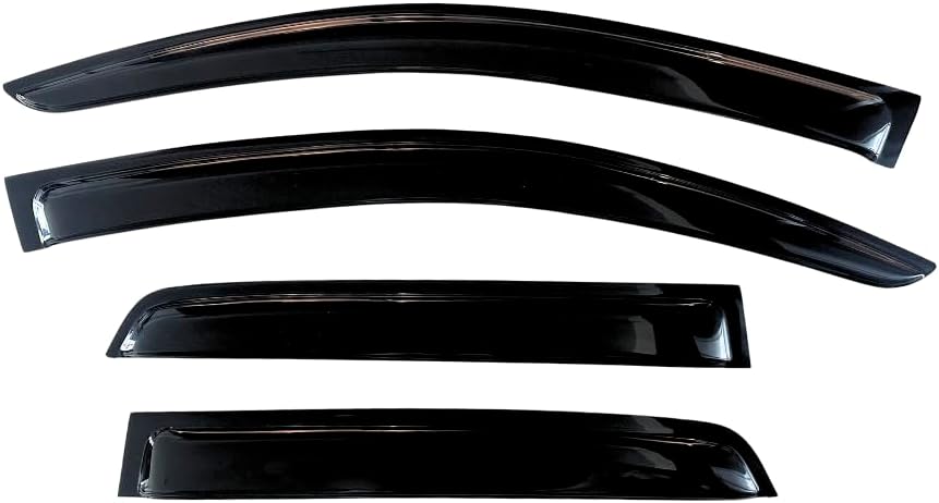 KPY Window Visor Compatible with Toyota Camry 1997-2001, 4PC Rain Guard Side Window Vent Deflectors Tape-On Mugen Style, 1997 1998 1999 2000 2001