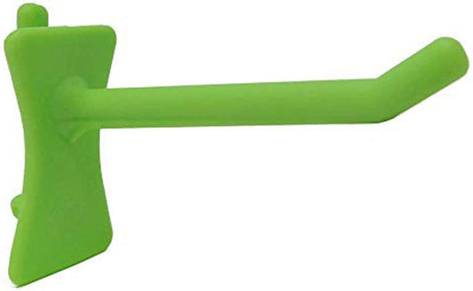 PegPro® 2" Hooks Kit for Standard “Wood Fiber” pegboard – Durable Plastic Pegboard Hooks - for Garage, Kitchen, Craft Room, and More (2" Hook - 24 Pack, Kiwi)