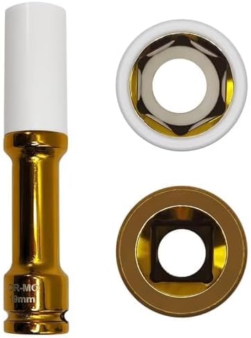 19mm 1/2" Extra-Long Thin Wall Wheel Protector Impact Deep Socket, Impact Drive Lug Nut Socket, Non-Marring Lug Nut Hand Repair Removal Tool