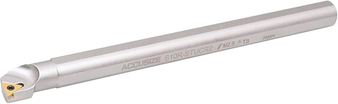 Accusize Industrial Tools 3/8, 1/2, 5/8 & 3/4 inch, 31 Pc Right Hand Stucr Indexable Boring Bar Set Including 20 Pc Tcmt Inserts, P252-S412
