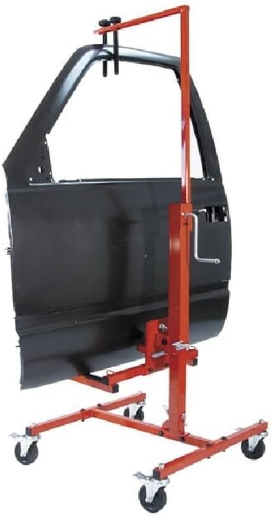 LAUCO Car Door Installer and Remover Jack Lift Hoist, Heavy Duty Car Door Jack, Floor Jack, Trolley Service Lift Floor Jack with 4 Steel Swivel Castors Hoist Jack Stand Dolly Red- [7756]