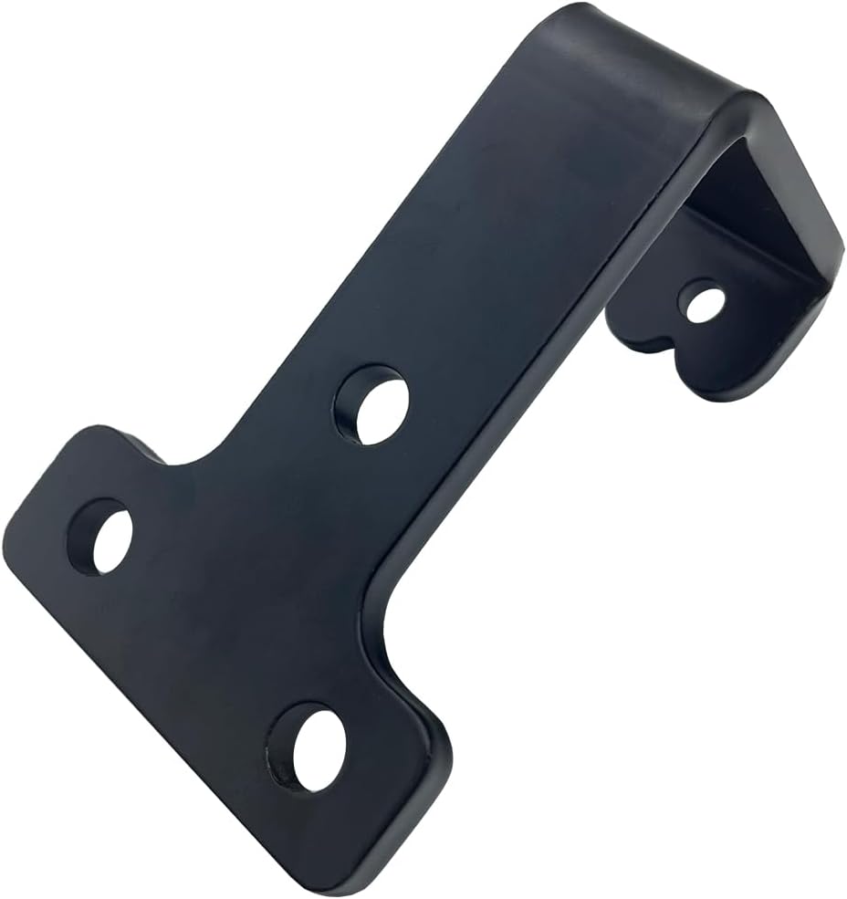 4 PCS black heavy duty metal flat j hooks for hanging 180 lbs,wall mount hooks,plant hanger large steel utility masonry industrial hook for Hanging Garage Storage Home Office Gym Sports Equipment(M)