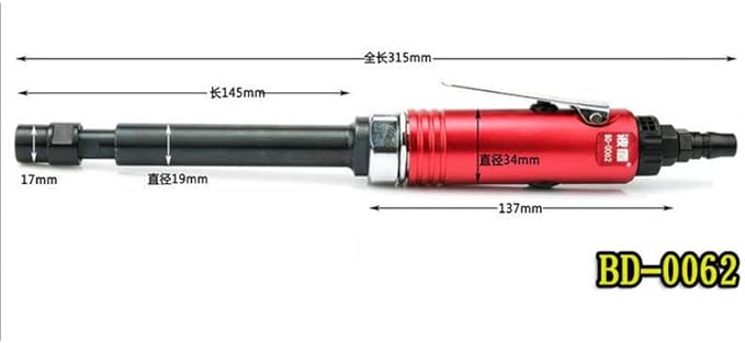 Extra Long Pneumatic Die Grinder Air Die Grinding Machine 20000RPM 3MM/6MM