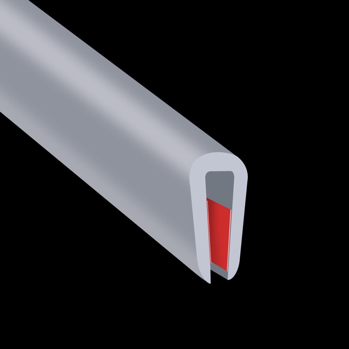 Rubber Edge Trim, Flexible Edge Trim for Sharp Edge, 3/32" U Channel Edge Protector, Self Adhesive Edge Guards for Car Doors, Truck Doors and Sheet Metal Parts, 20Ft, Grey Color