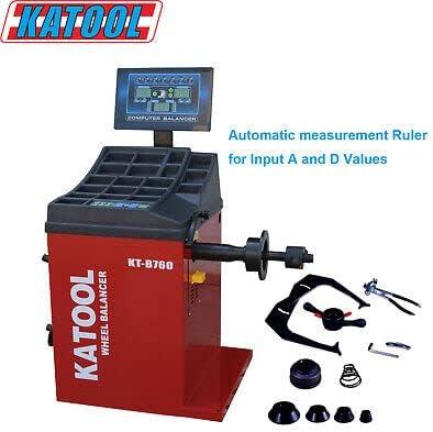 KATOOL Tire Changer Machine KT800 Wheel Balancer KT-B760(Automatic Measurement Ruler) 2.0HP Motor Auto Repair Tire Changer