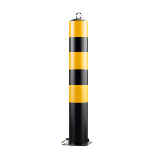 Steel Safety Bollard Post, with Lock Bollard Post Removable Security Posts, Parking Bollards, Parking Barriers Concrete, Powder Coat, for Parking Lot, Driveway and Sidewalk(Black (1pcs),50cm/19.7in)