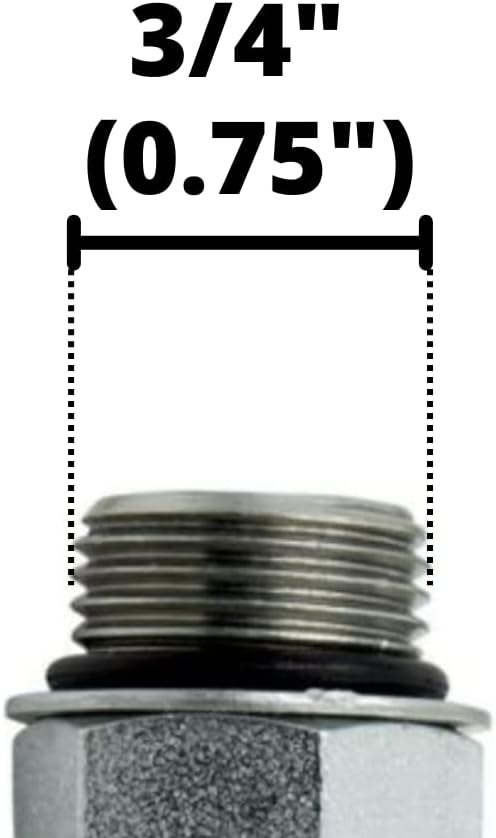 #8 SAE/ORB Male x 3/8" JIC Female Swivel Nut Hydraulic Fitting/Adapter (5-PACK) | 6402-08-06