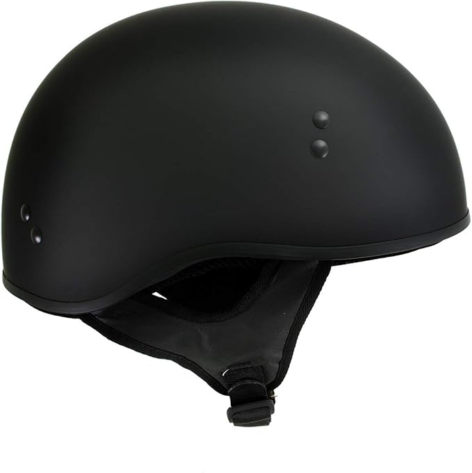 Hot Leathers Advanced Motorcycle DOT Skull Cap Classic Half Helmets Biker HLT