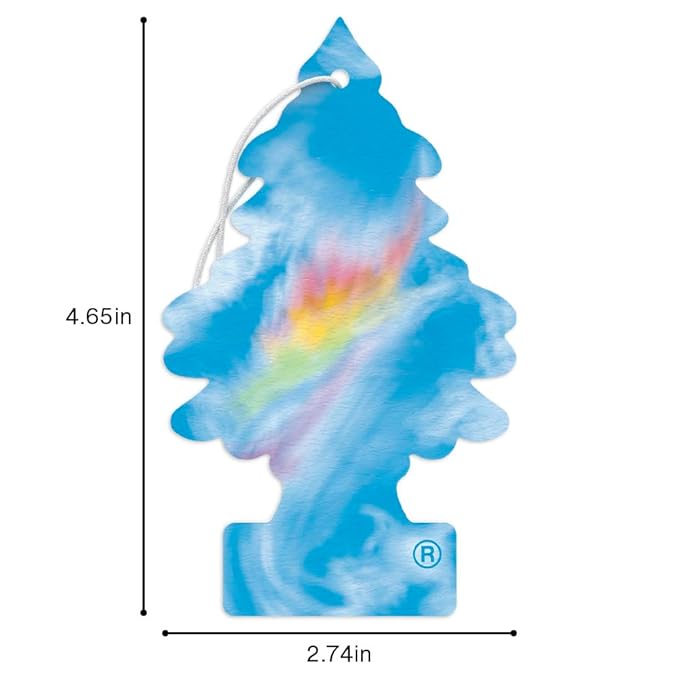 LITTLE TREES Car Air Freshener | Hanging Tree Provides Long Lasting Scent for Auto and Home | Fire Rainbow, 24 Air Fresheners
