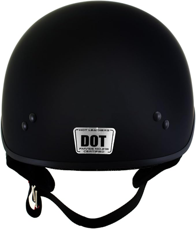 Hot Leathers Advanced Motorcycle DOT Skull Cap Classic Half Helmets Biker HLT