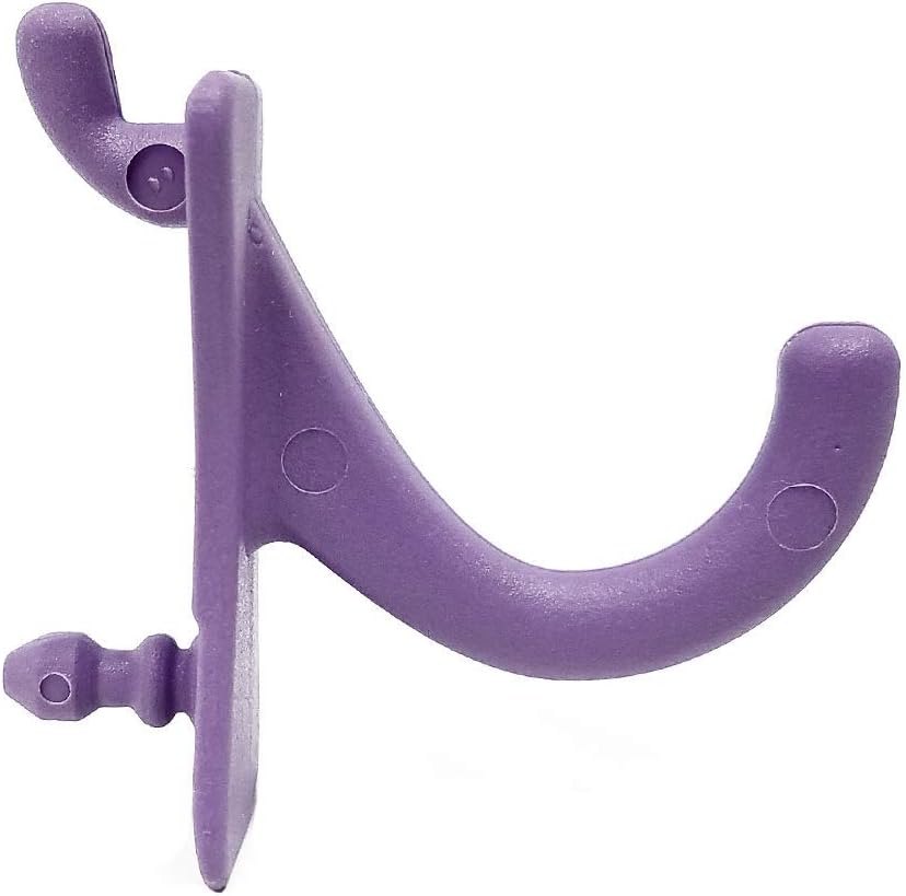 PegPro® J Hooks Kit for Standard “Wood Fiber” pegboard – Durable Plastic Pegboard Hooks - for Garage, Kitchen, Craft Room, and More (J Hook - 24 Pack, Purple)