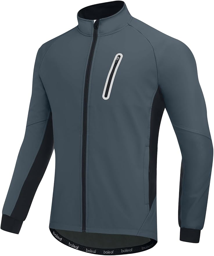 baleaf Men's Winter Cycling Jackets Water Resistant Thermal Running Softshell Jacket Warm Cold Weather Pockets