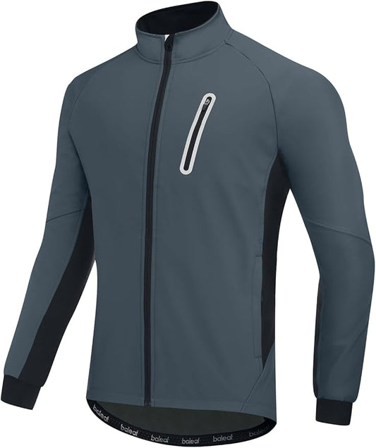 baleaf Men's Winter Cycling Jackets Water Resistant Thermal Running Softshell Jacket Warm Cold Weather Pockets