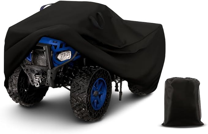 ATV Cover with Handles and Buckle - All Weather - Outdoor ATV Cover - HEAVYDUTY Protection - 4 Wheeler/Quad - FITS Polaris, Suzuki, Honda, Kawasaki, Yamaha