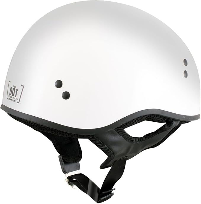 Hot Leathers Advanced Motorcycle DOT Skull Cap Classic Half Helmets Biker HLT