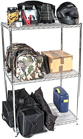 Omega 12" Deep x 30" Wide x 74" High 3 Tier Chrome Starter Shelving Unit