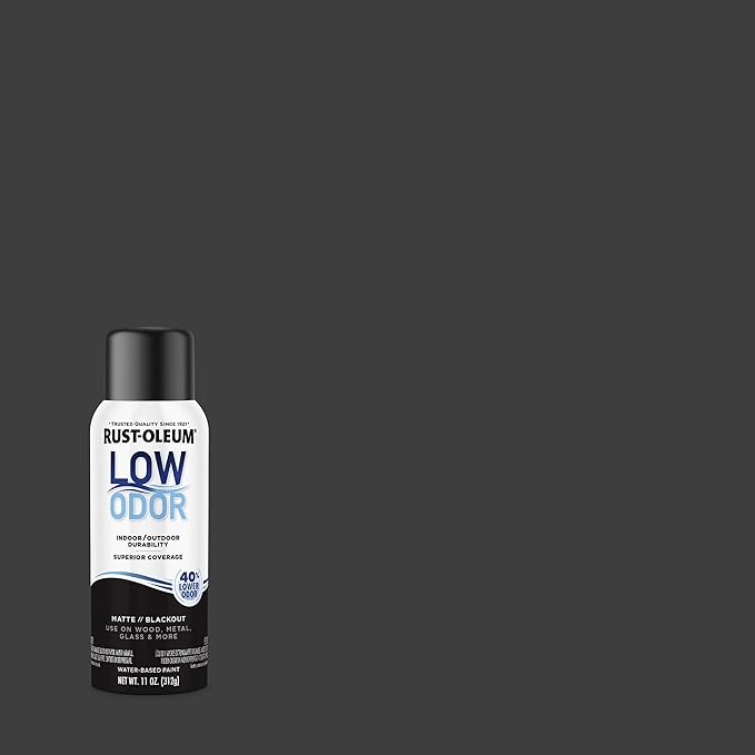 Rust-Oleum Low Odor Premium Spray Paint, 11 oz, Matte Blackout