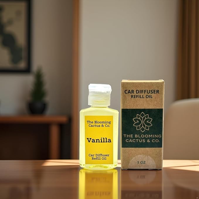 The Blooming Cactus & Co. - Car Diffuser Refill - Fragrance Oil Diffuser Refill - Reed Diffuser Refill 30 gr (Vanilla)