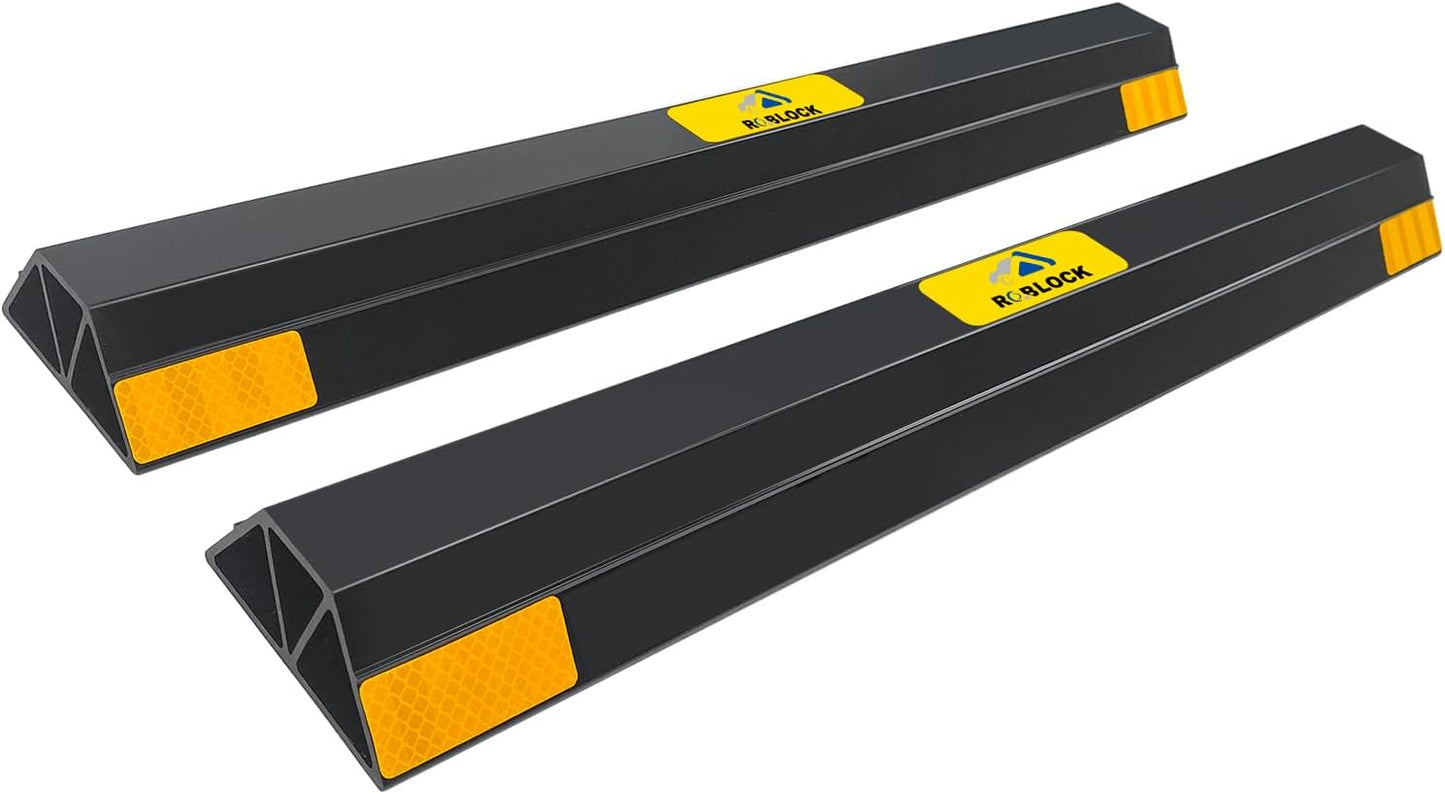 ROBLOCK (New Upgrades) 24" 2 Pcs Heavy Duty Parking Aid for Garage Walls, Parking Gadgets Protects Car, Parking Stopper Easy to Install 2 Packs, 24" L x 3.7" W x 1.8" H