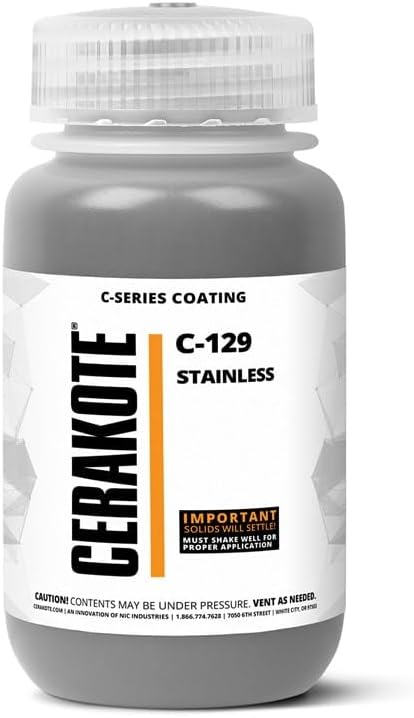 CERAKOTE® ( AIR CURE C-SERIES STAINLESS [ 4oz ] C-129T Performance Ceramic Technology + Color on All- Metals, Polymers + More