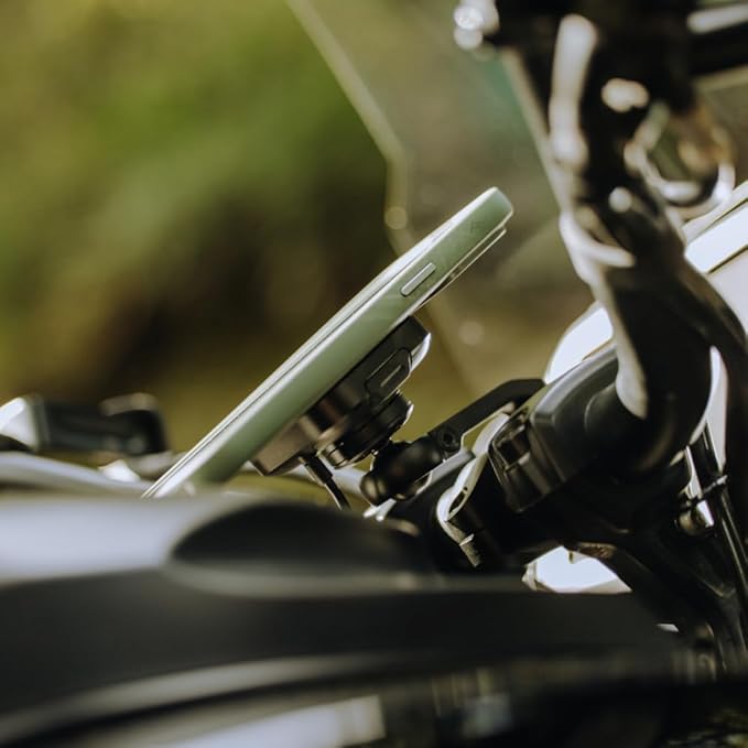 Peak Design Mobile Motorcycle Bar Phone Mount V2, Qi2 Charging, SlimLink Mounting Technology, Rigid Arm, Fits a Variety of Handlebars (7/8"-1.25" Diameter), Vibration Isolator, Motorcycle Phone Mount
