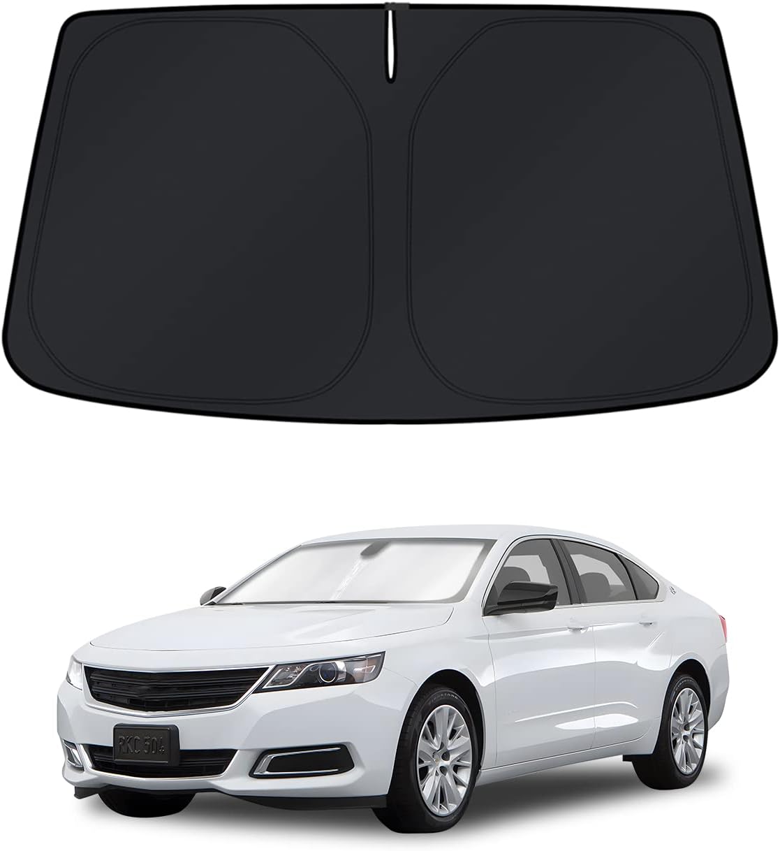 KUST Windshield Sun Shade for Chevy Impala 2014-2020 Window Shade Sun Visor Cover Foldable Blocks UV Rays Keep Your Car Cooler