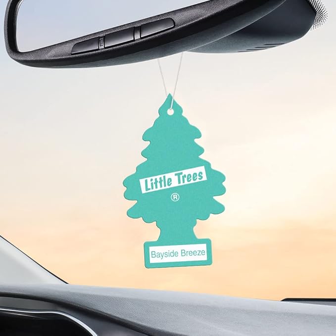LITTLE TREES Car Air Freshener | Hanging Tree Provides Long Lasting Scent for Auto and Home | Bayside Breeze, 24 Air Fresheners