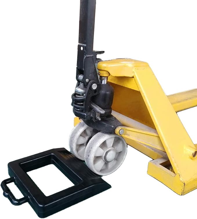 ROBLOCK Rubber Pallet Jack Chock Heavy Duty Wheel Chock, Pallet Jack Stopper for Truck 14.2" Length x 11.2" Width x 2" Height (1 Pack, Black)